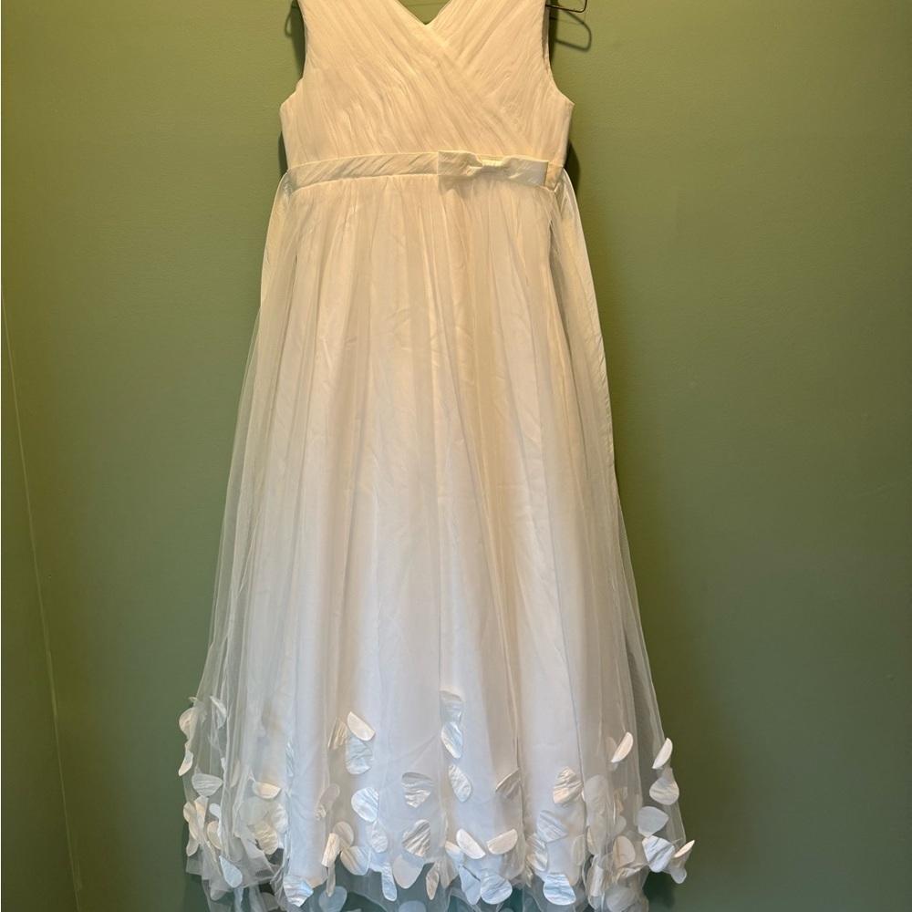 Joan Calabrese White Floral Kids Dress